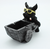 SMOKING BLACK DOG ASHTRAY 1CT